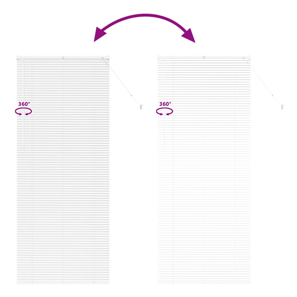 Venetian Blinds White 220 x 95 cm Aluminium