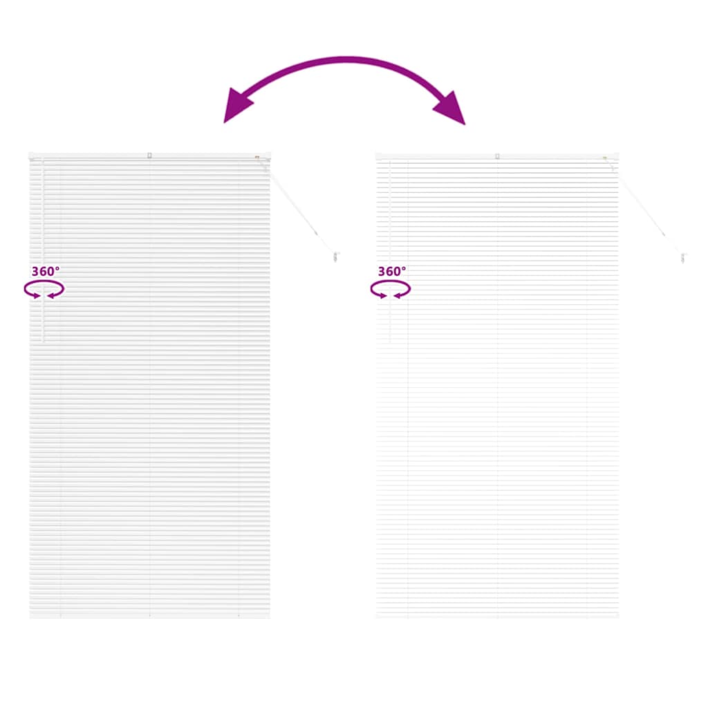 Venetian Blinds White 220 x 110 cm Aluminium