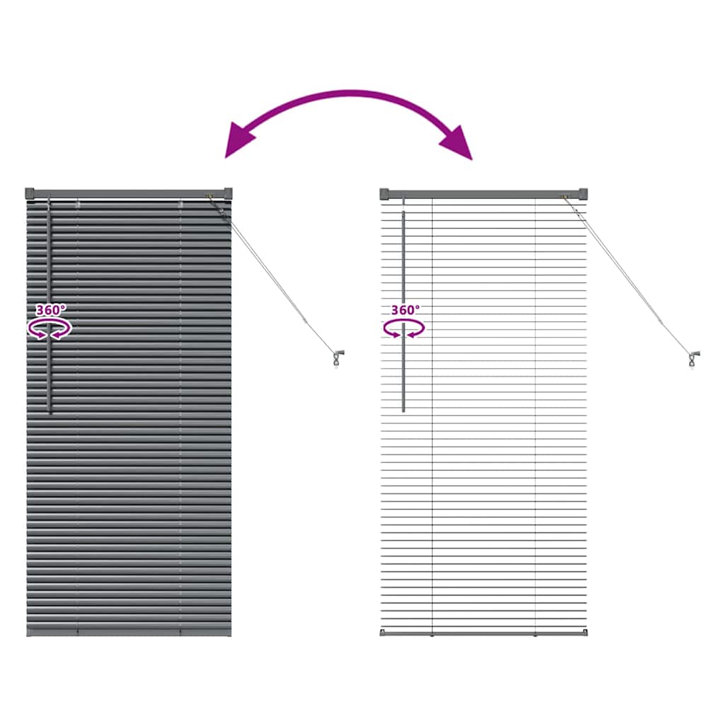 Venetian Blinds Dark Grey 130 x 60 cm Aluminium