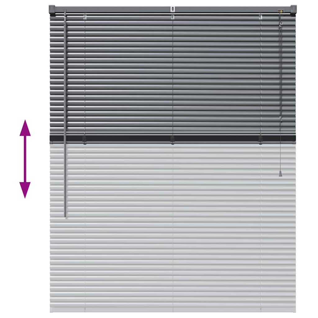 Venetian Blinds Dark Grey 130 x 105 cm Aluminium