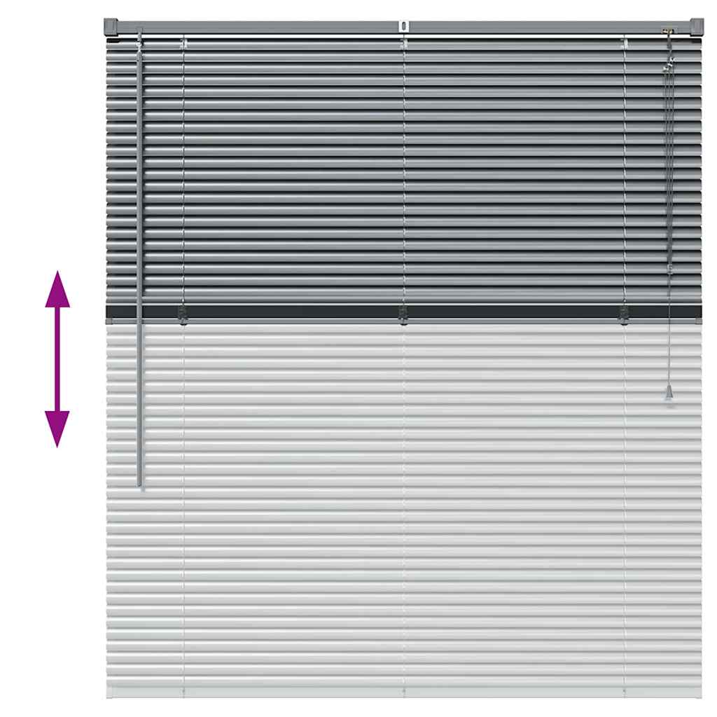 Venetian Blinds Dark Grey 130 x 110 cm Aluminium