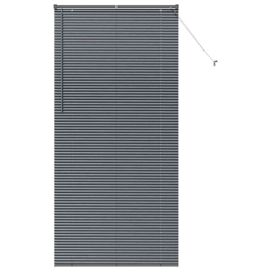 Venetian Blind Dark Grey 220 x 100 cm 25 mm Aluminium