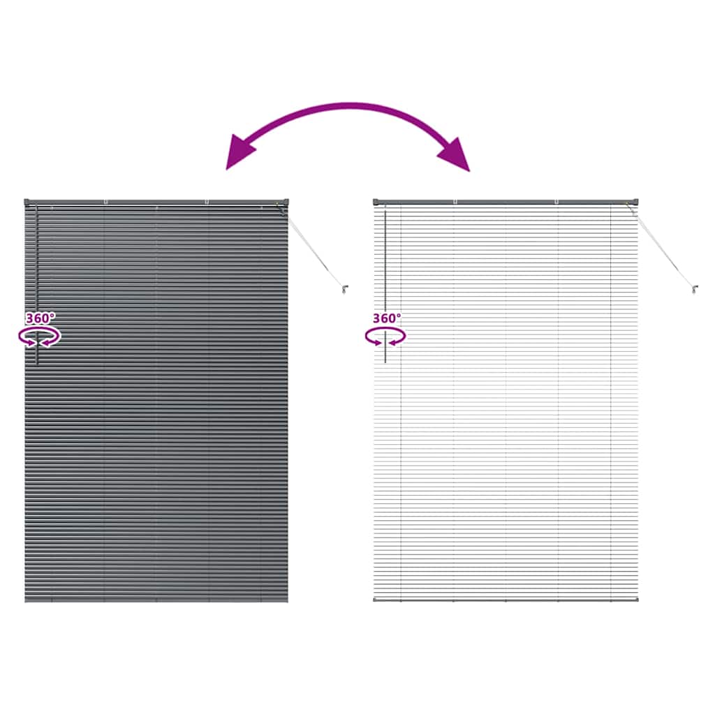 Venetian Blinds Dark Grey 220 x 150 cm Aluminium