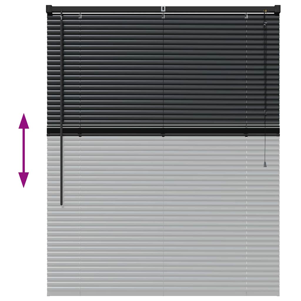Venetian Blinds Black 130 x 105 cm Aluminium