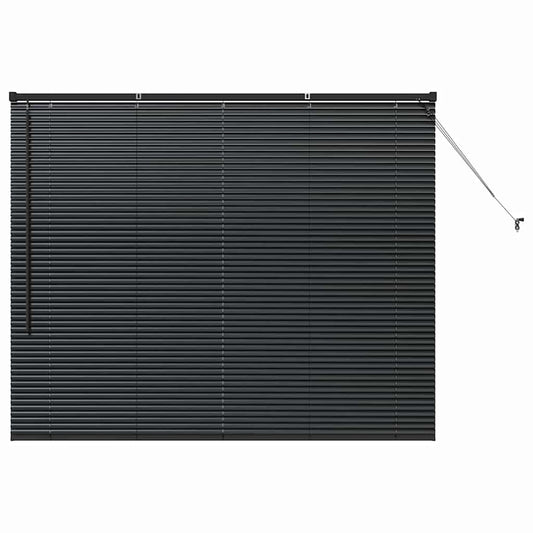 Venetian Blinds Black 130 x 160 cm Aluminium