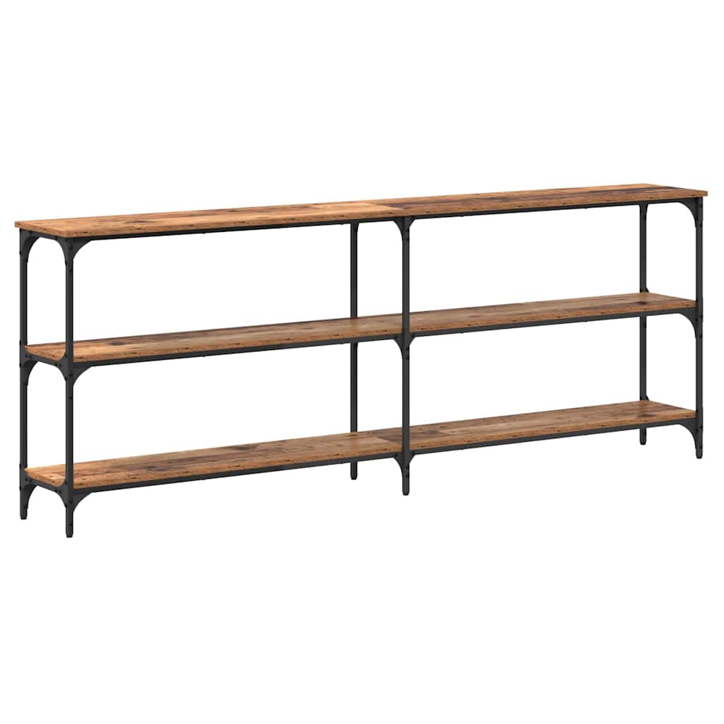 Console Table with Shelf with Storage Old Wood 200 x 29 x 75 cm