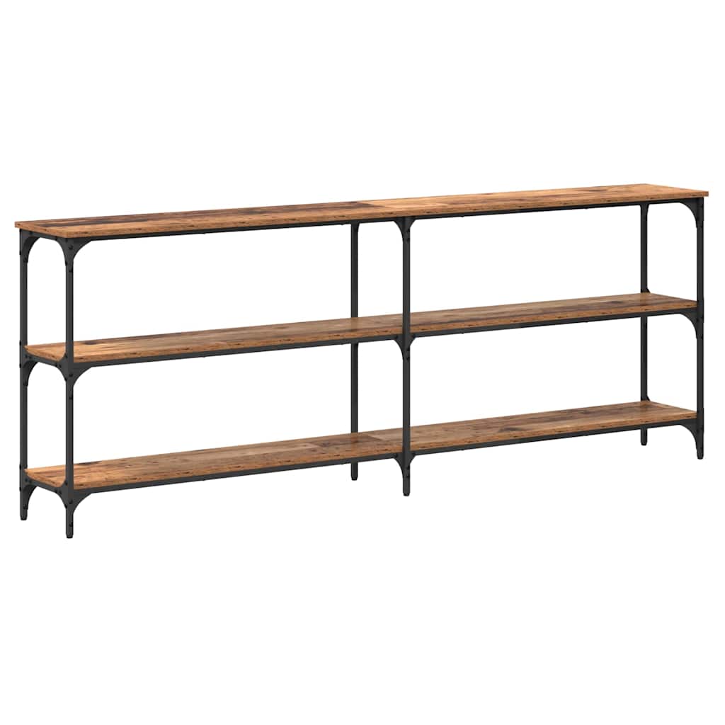 Console Table with Shelf with Storage Old Wood 200 x 29 x 75 cm