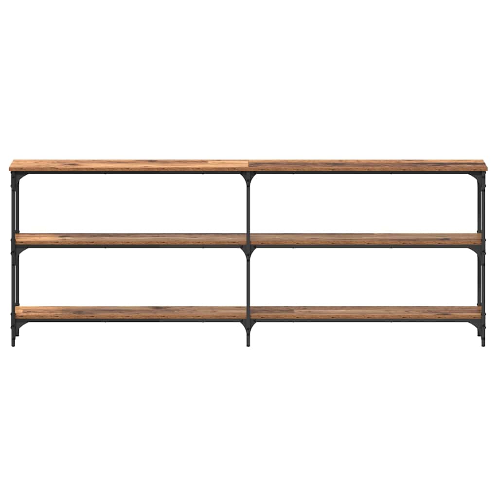 Console Table with Shelf with Storage Old Wood 200 x 29 x 75 cm