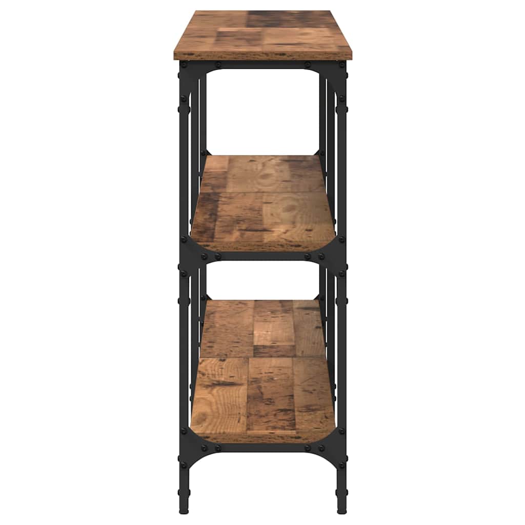Console Table with Shelf with Storage Old Wood 200 x 29 x 75 cm