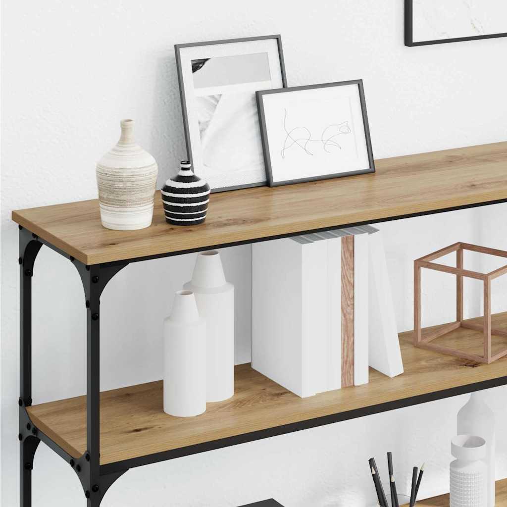 Console Table with Shelf Artisan oak 200 x 29 x 75 cm