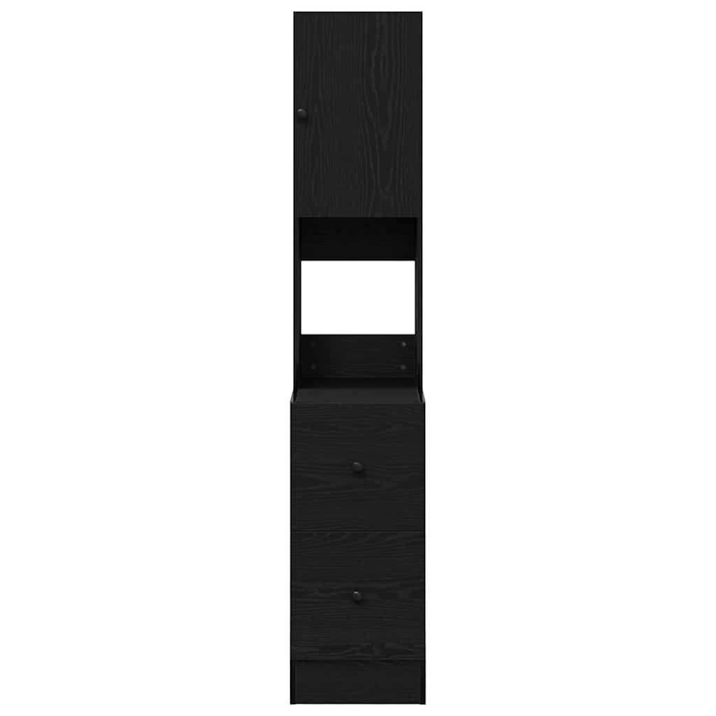 Kitchen Cabinet with Drawer with Door Black oak Engineered wood