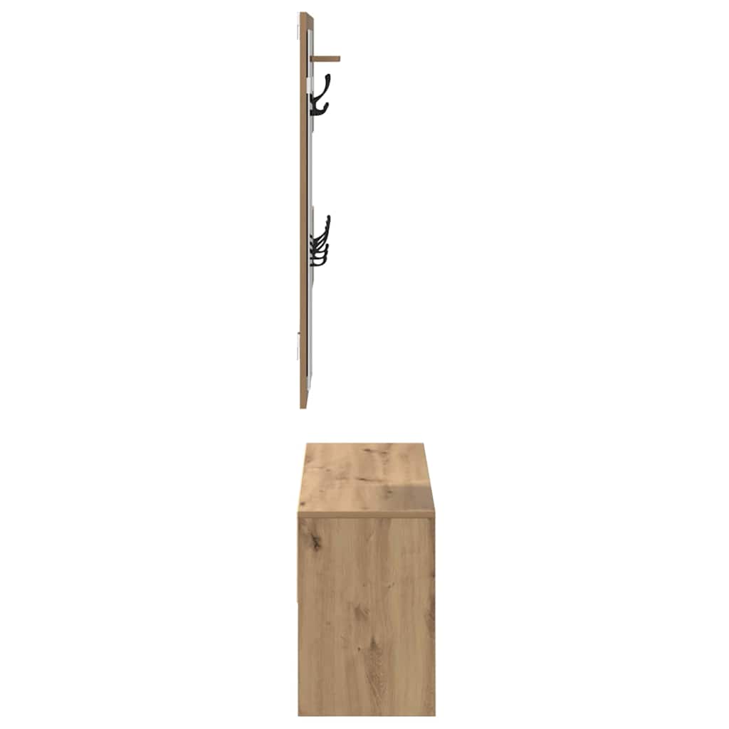 Hallway Furniture Set 4 pcs Artisian Oak 90 x 31 x 46.5 cm