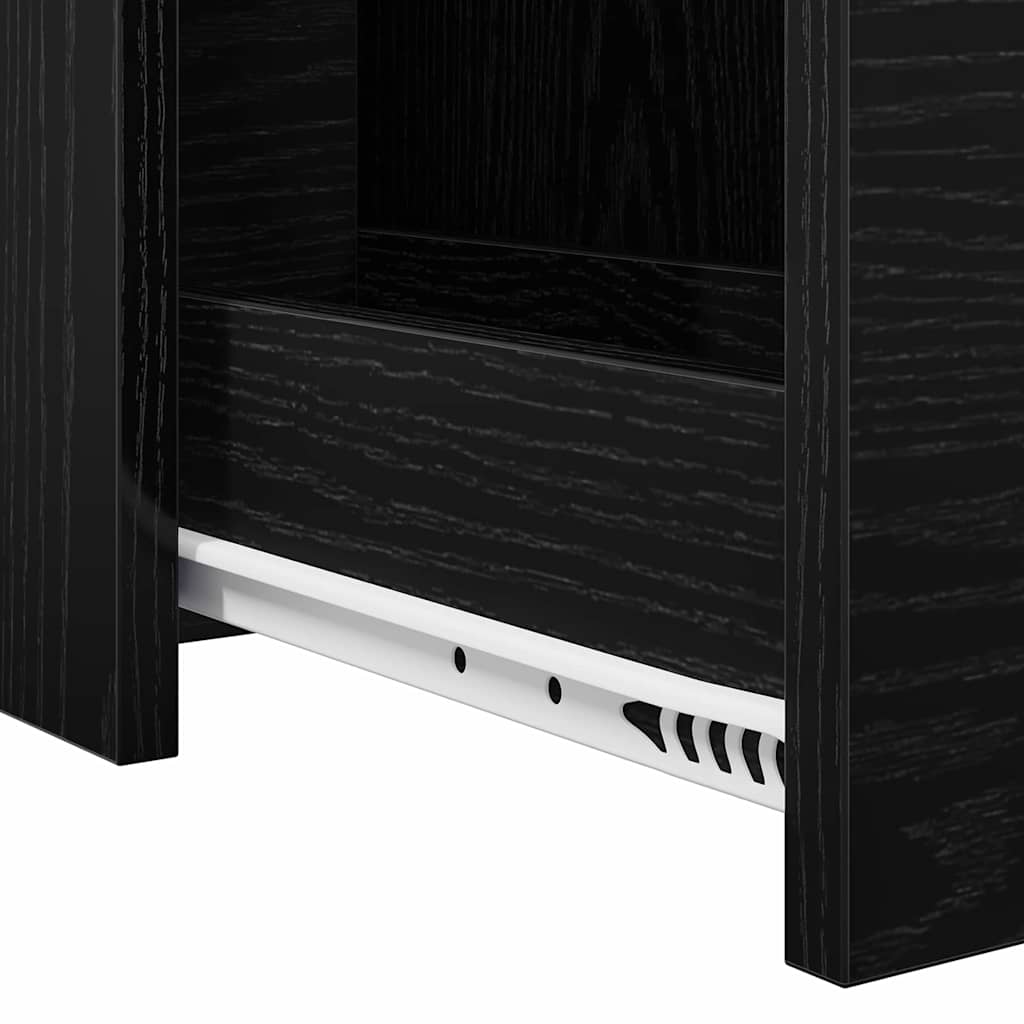 Slim Bathroom Cupboard Black oak 22 x 44 x 61.5 cm