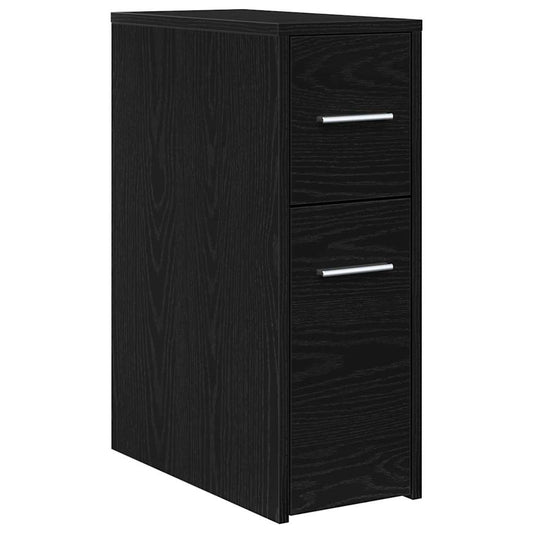 Slim Bathroom Cupboard Black oak 22 x 44 x 61.5 cm