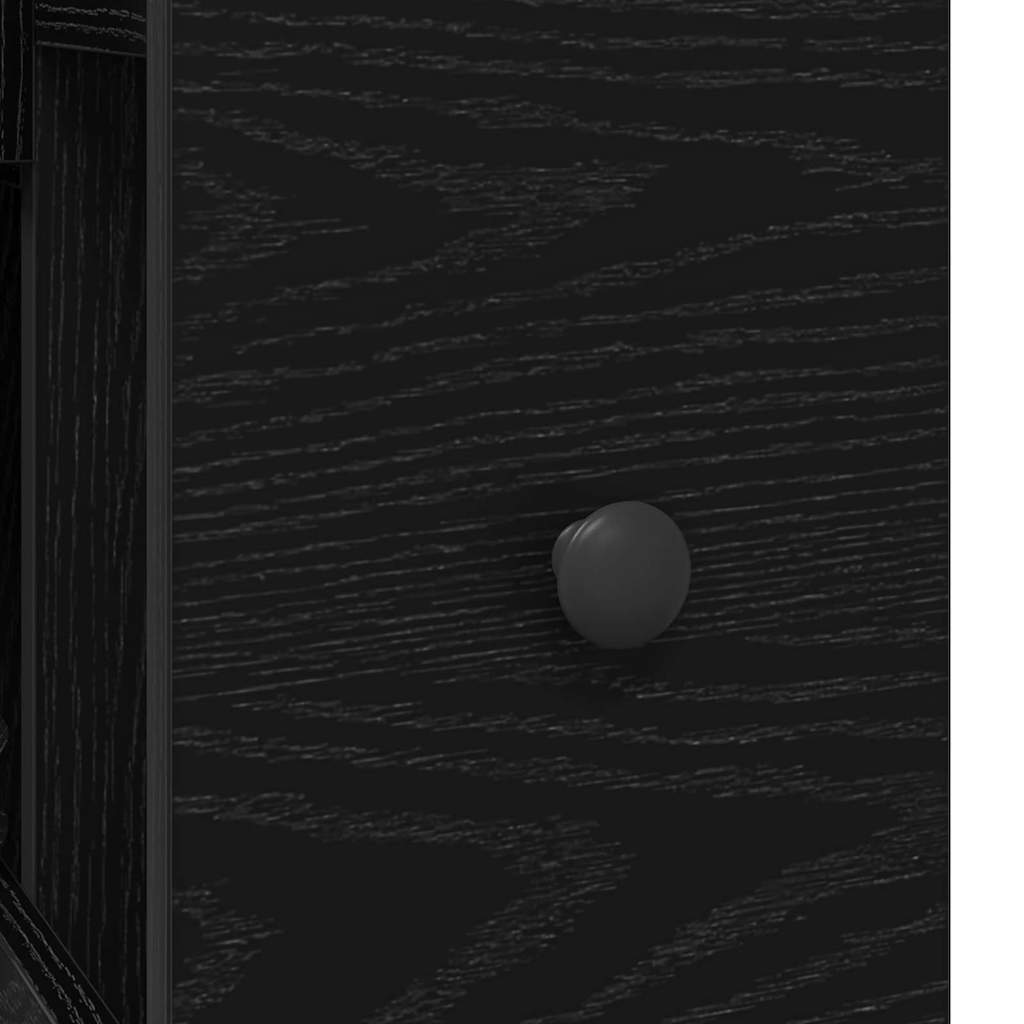 Narrow Bathroom Cupboard Black oak 80 x 18 x 60 cm
