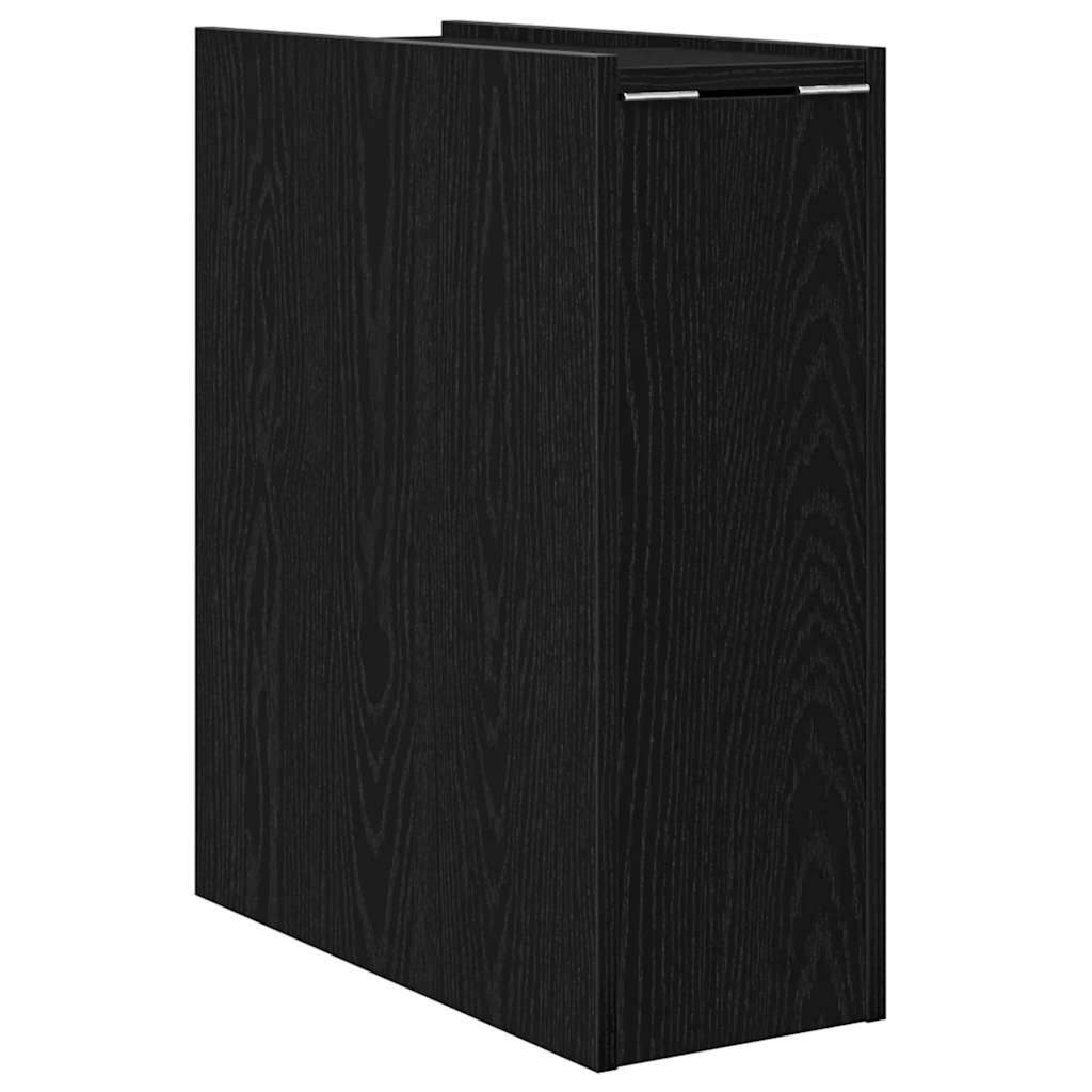 Narrow Bathroom Cupboard Black oak 80 x 18 x 60 cm