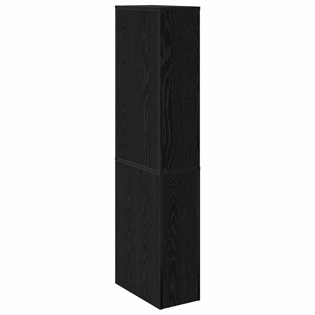 Narrow Bathroom Cupboard Black oak 22 x 41 x 135 cm