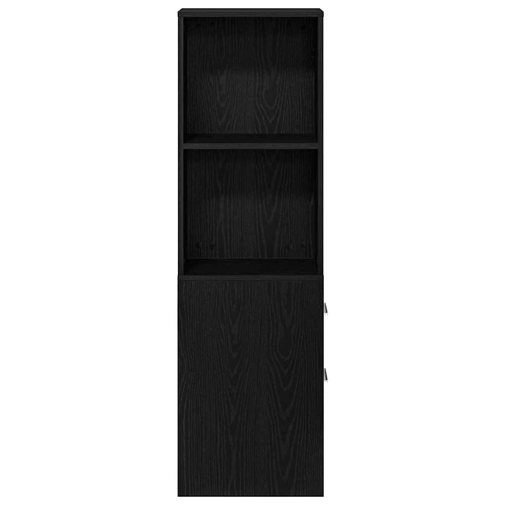 Narrow Bathroom Cupboard Black oak 22 x 41 x 135 cm