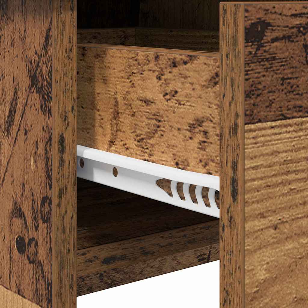 Cosmetic Table with Drawer with Mirror Old Wood 100 x 45 x76 cm