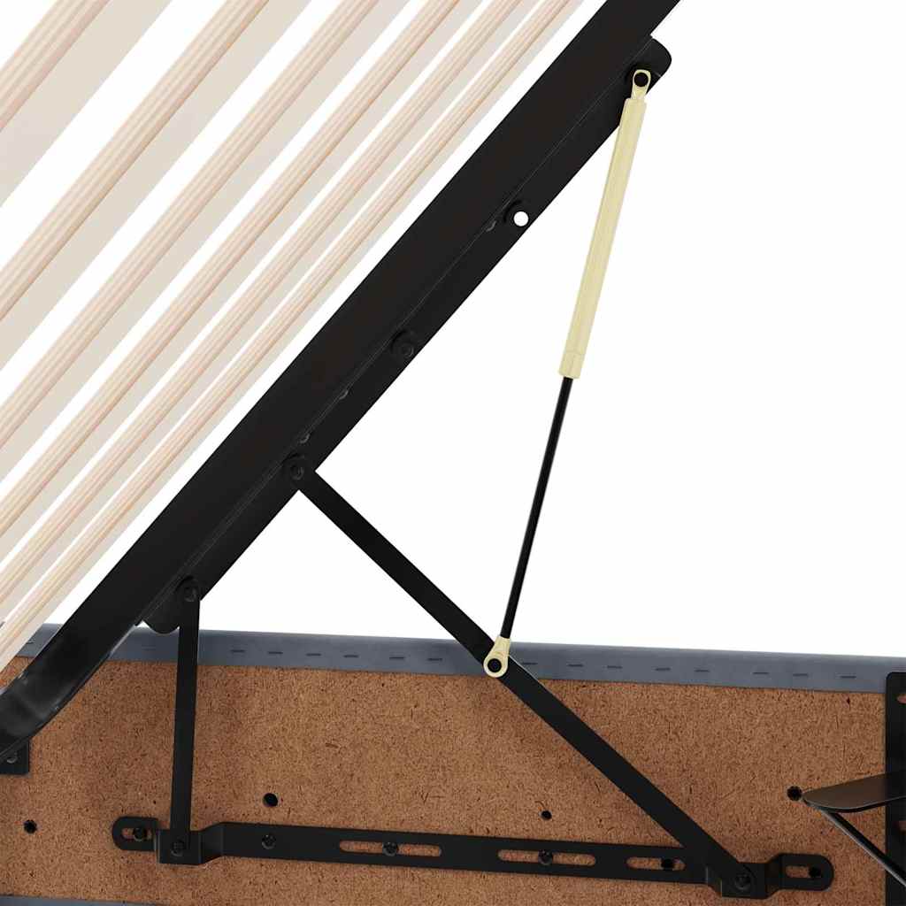 Storage Bed with Storage Dark Grey 180 x 200 cm Velvet