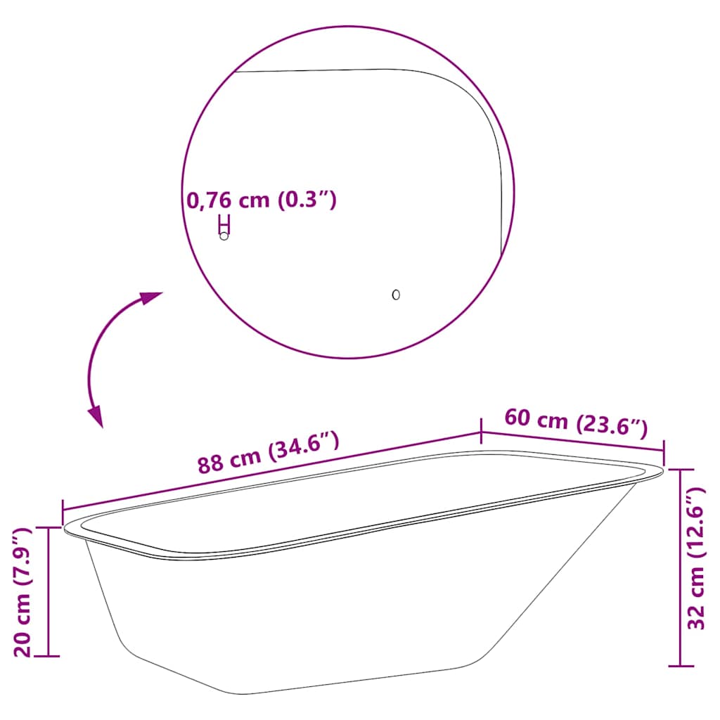 Wheelbarrow Tray Replacement Silver 88 x 60 x 32 cm