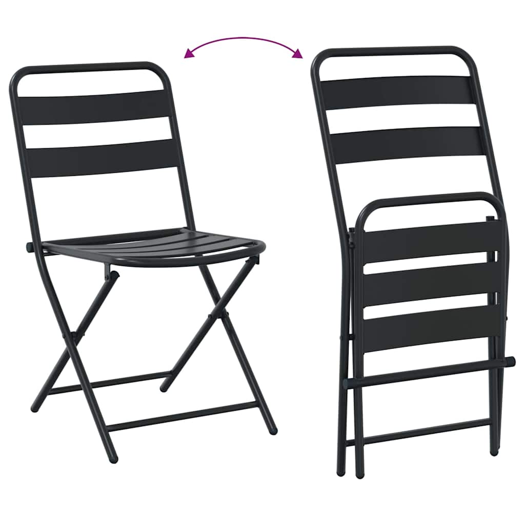 Garden Bistro Set 3 pcs Anthracite Steel