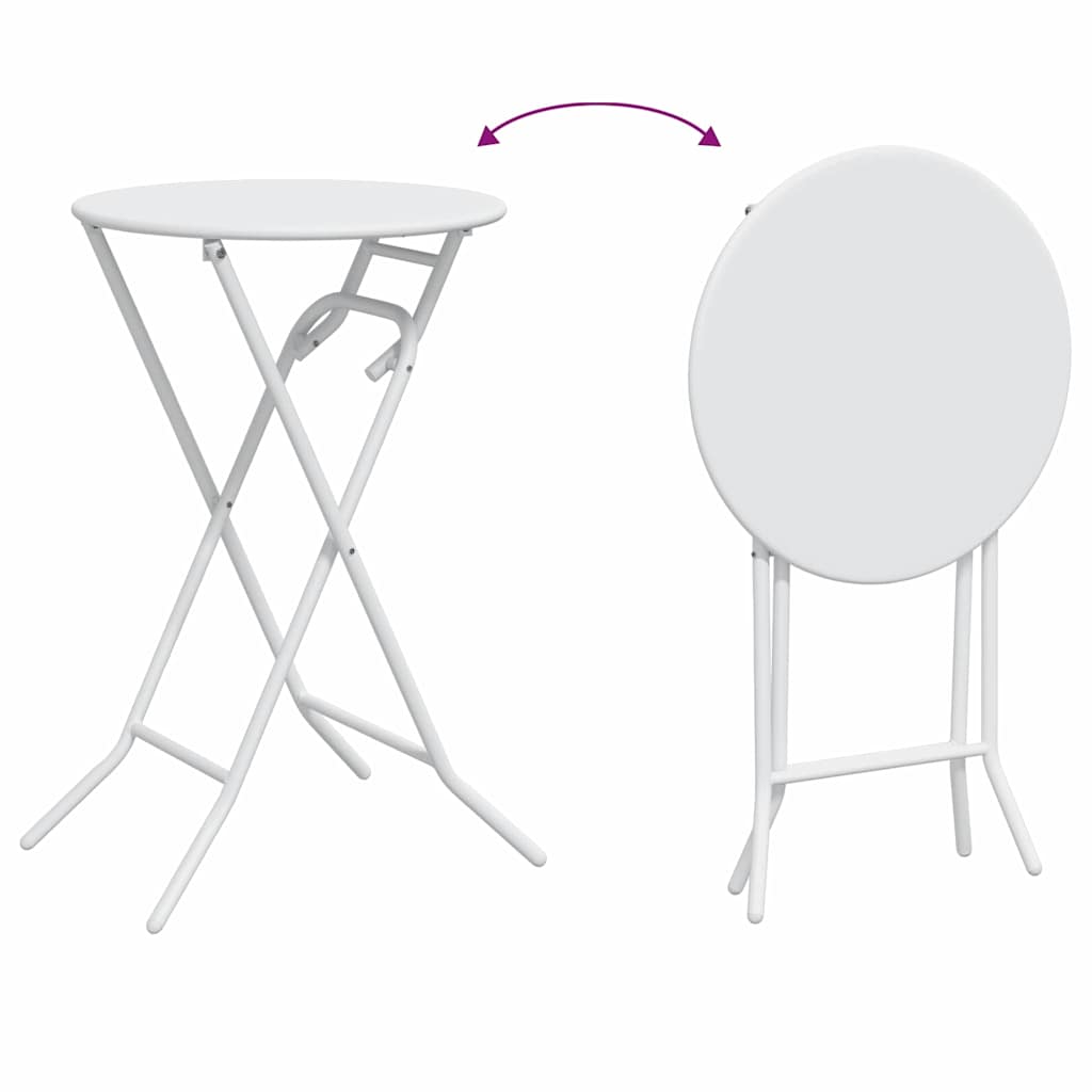 Garden Table White 50 x 50 x 72 cm Metal