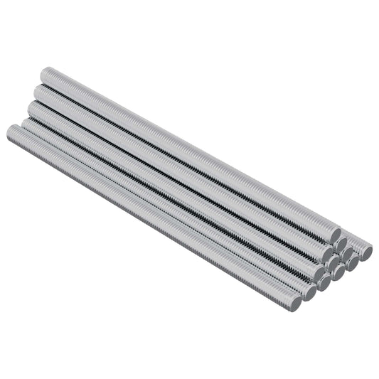 Threaded Rods 12 pcs Silver M6 x 120 mm Metal