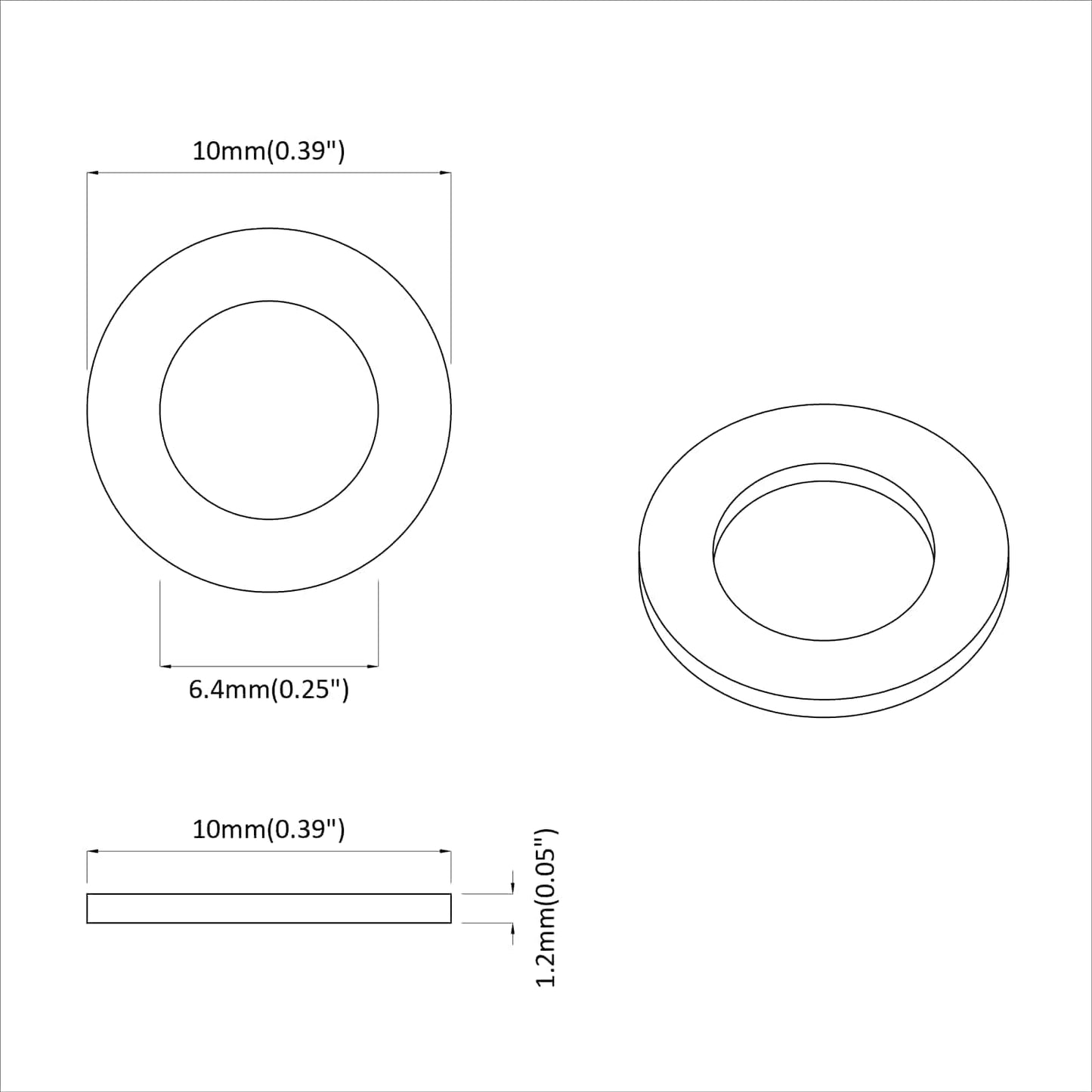 Washers 50000 pcs Silver Iron