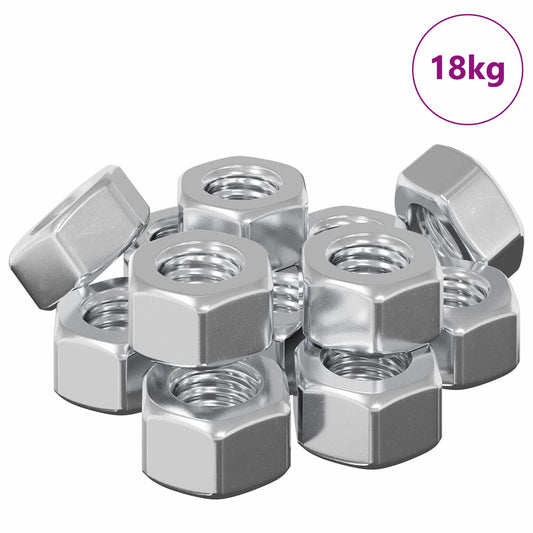 Hex Acorn Nuts 3913 pcs Silver Metal