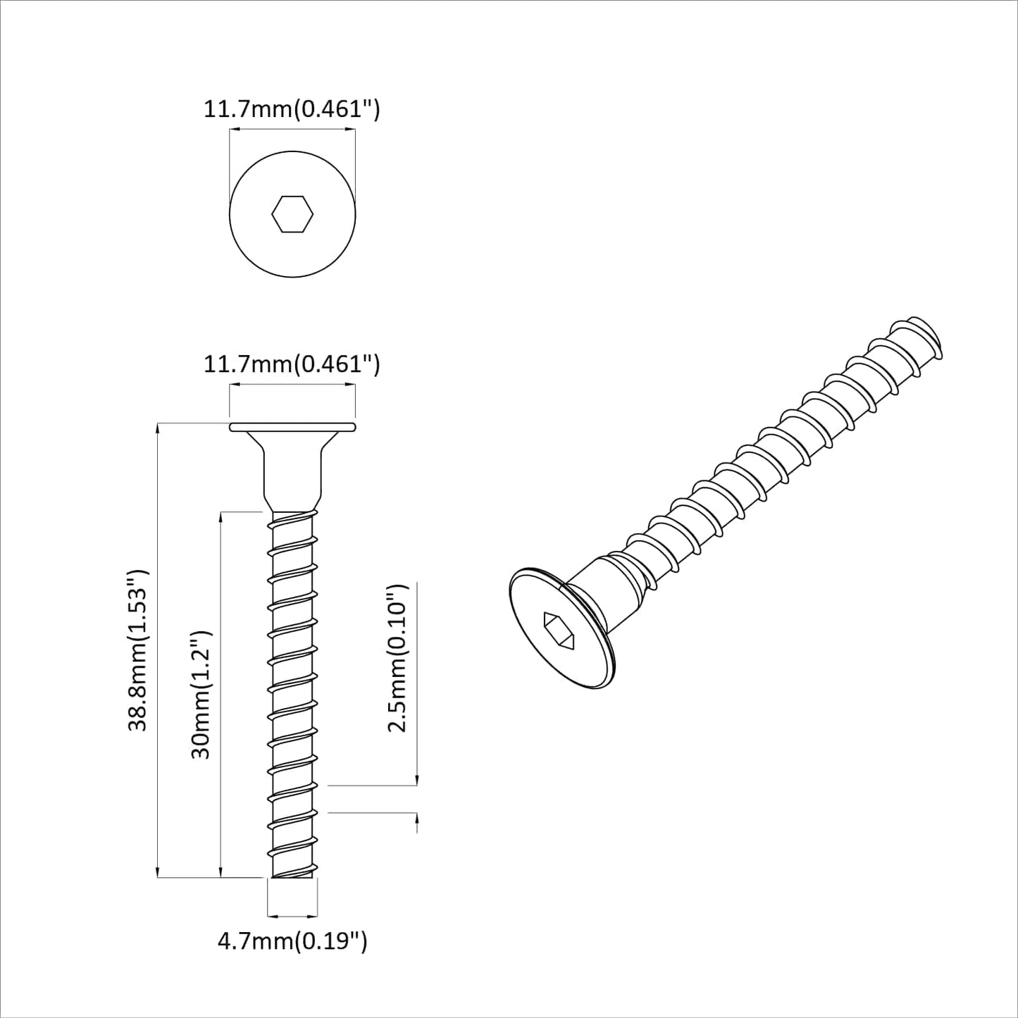 Socket Cap Head Screw 5143 pcs Black Iron