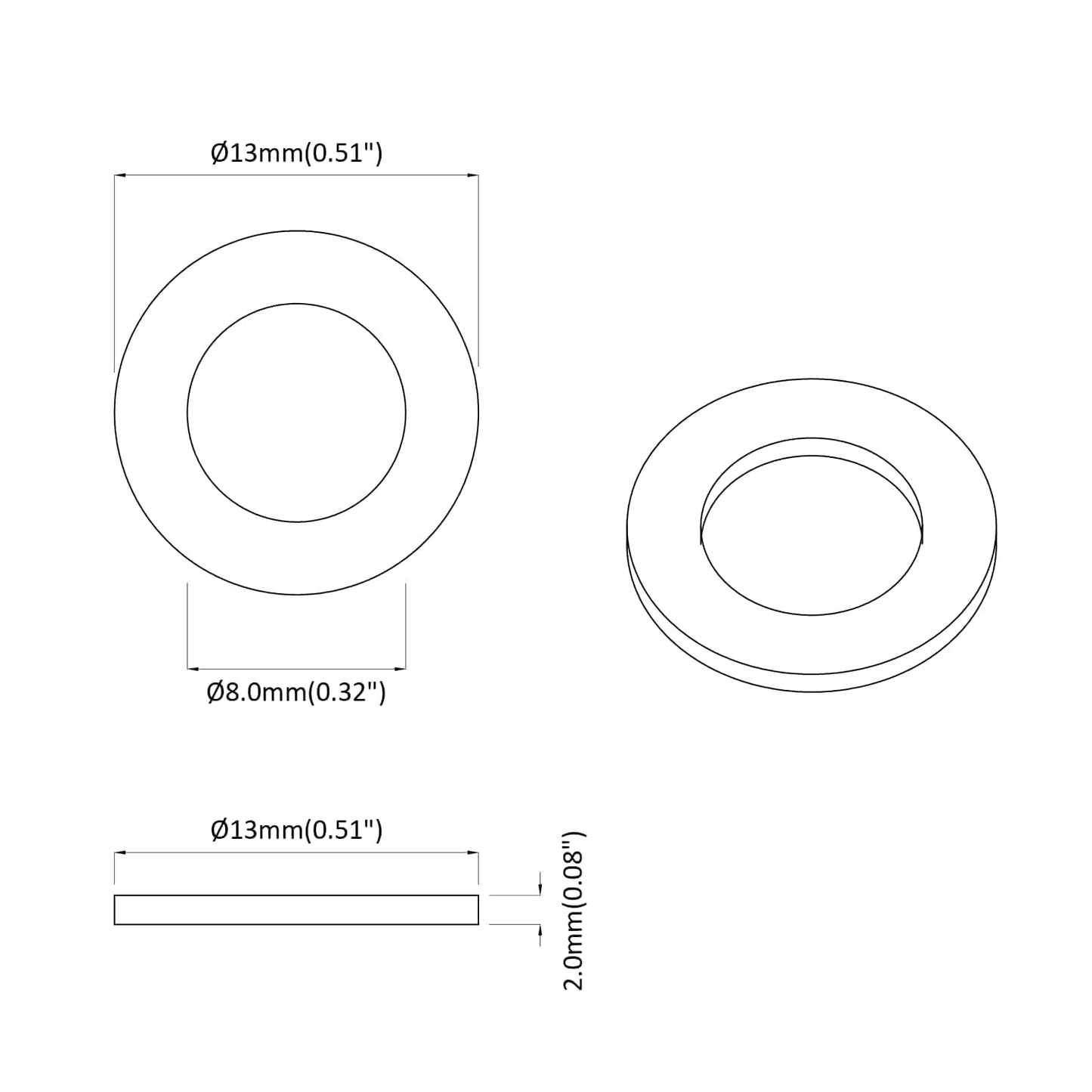 Spring Washer 15929 pcs White Iron