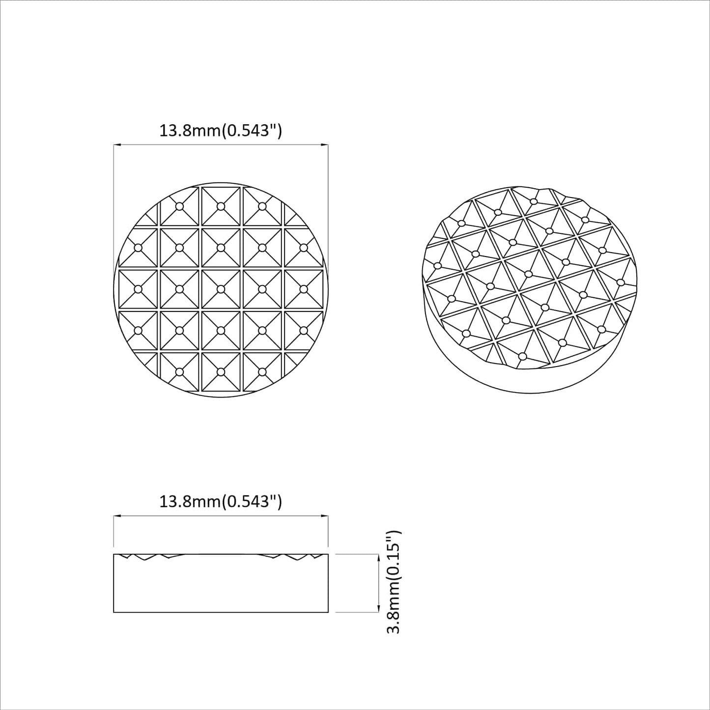 Furniture Feet Pads 2 pcs Black Ø 14 x 4 mm EVA