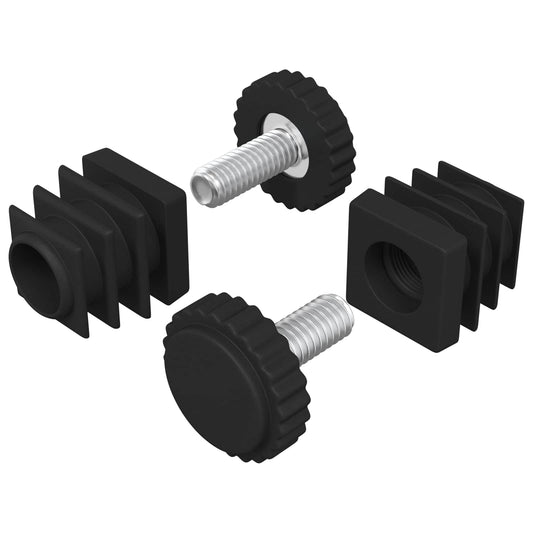 Furniture Levelers Adjustable 2 pcs Black M6 PP