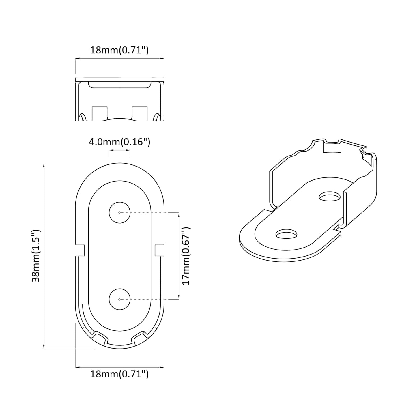 Closet Rod Bracket 12 pcs White Zinc 40 x 18 x 10 mm Iron