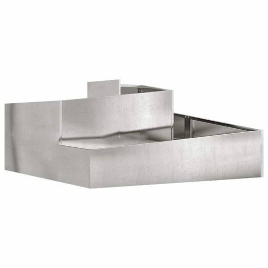 Garden Planter Silver 100 x 100 x 50 cm Stainless Steel