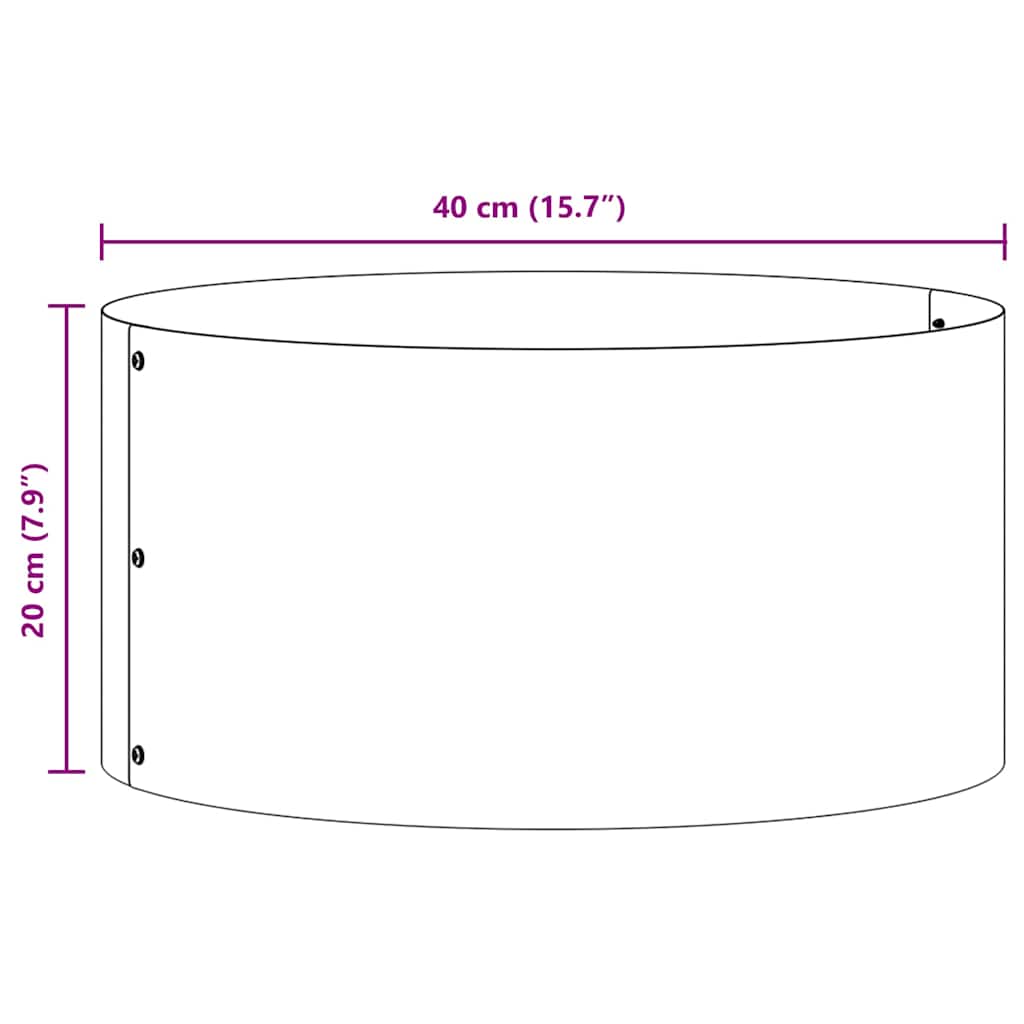 Planter Ring 5 pcs White 40 x 40 x 20 cm Cold-rolled Steel
