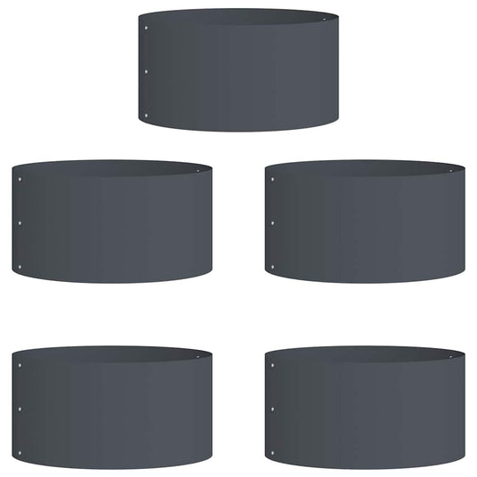 Planter Ring 5 pcs Anthracite 40 x 40 x 20 cm Cold-rolled Steel