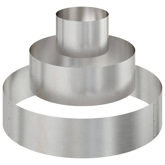 Garden Planter Silver 90 x 90 x 20 cm Stainless Steel