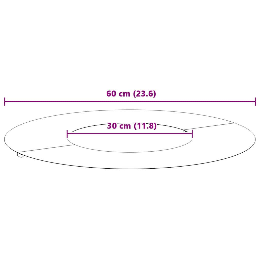 suitable for Flat Tree Ring Silver Ø30/60 cm Galvanised steel