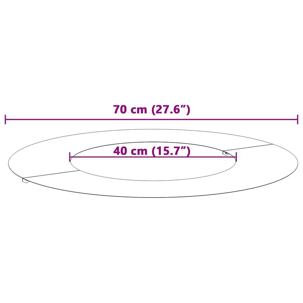 suitable for Flat Tree Ring White Ø40/70 cm Steel
