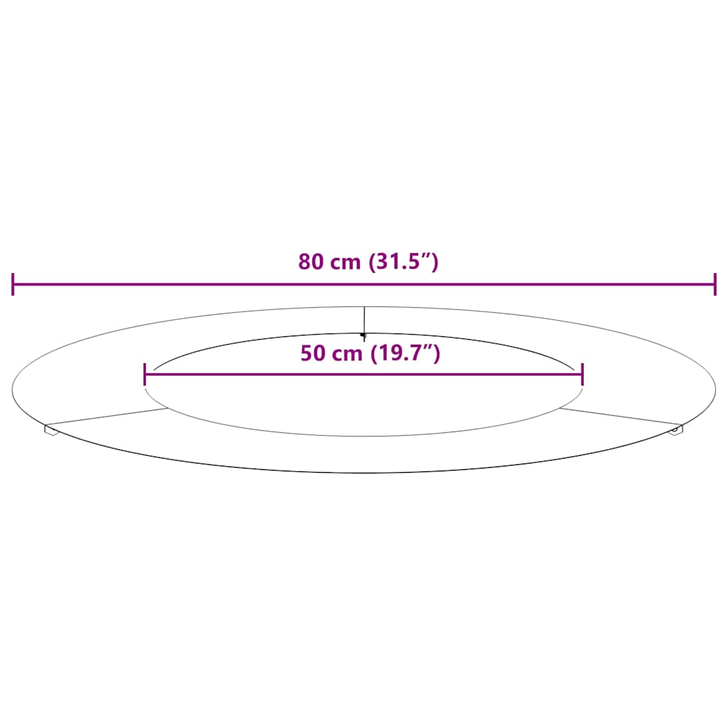 suitable for Flat Tree Ring White Ø50/80 cm Steel