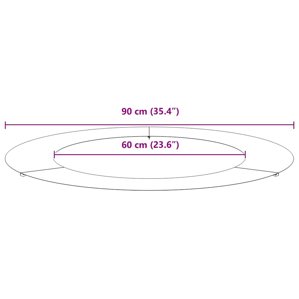 suitable for Flat Tree Ring White Ø60/90 cm Steel