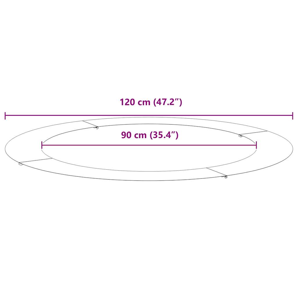 suitable for Flat Tree Rings 5 pcs Silver Ø90/120 cm