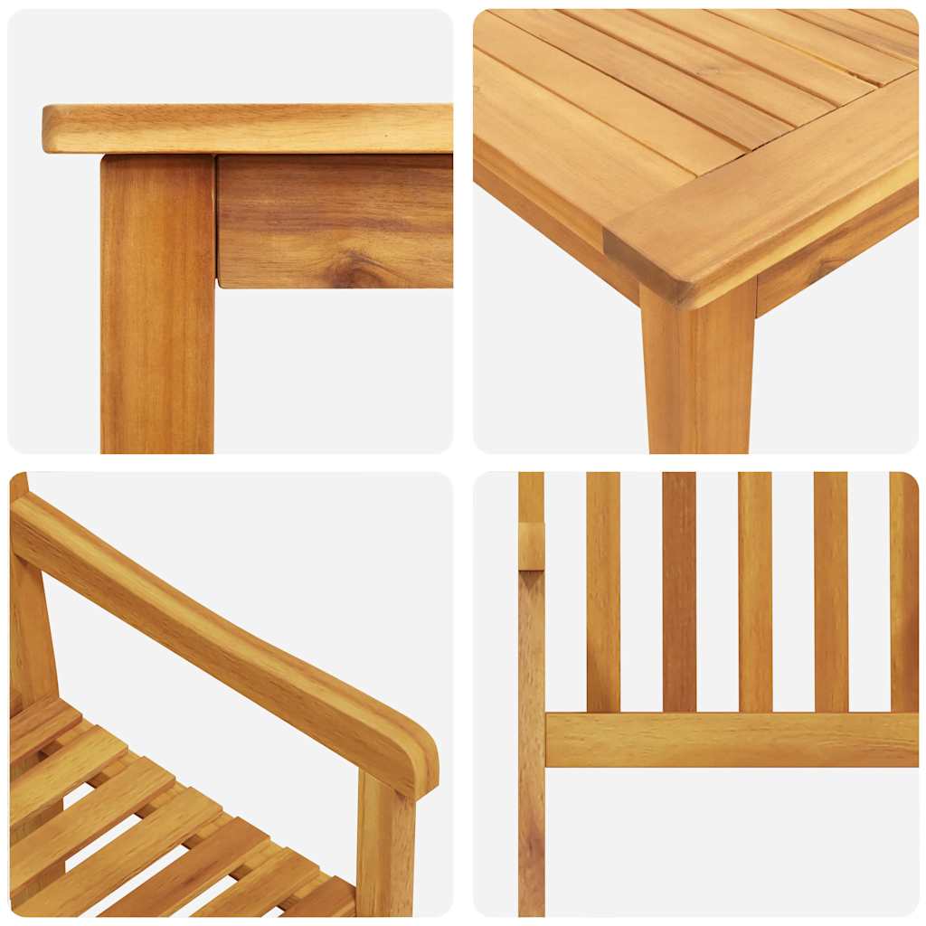 Garden Dining Set 5 pcs Brown Solid Acacia Wood