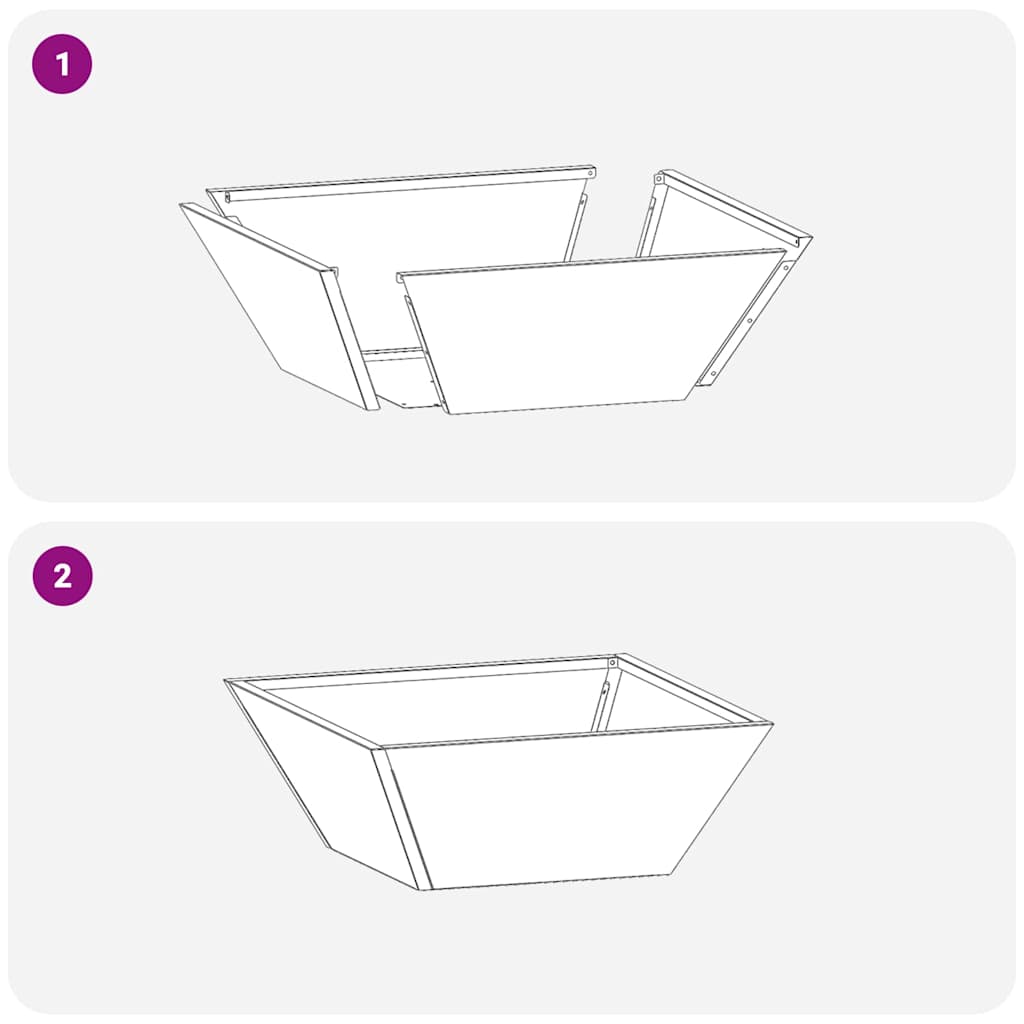 Garden Planter 5 pcs Black 40 x 40 x 15 cm Cold-rolled Steel