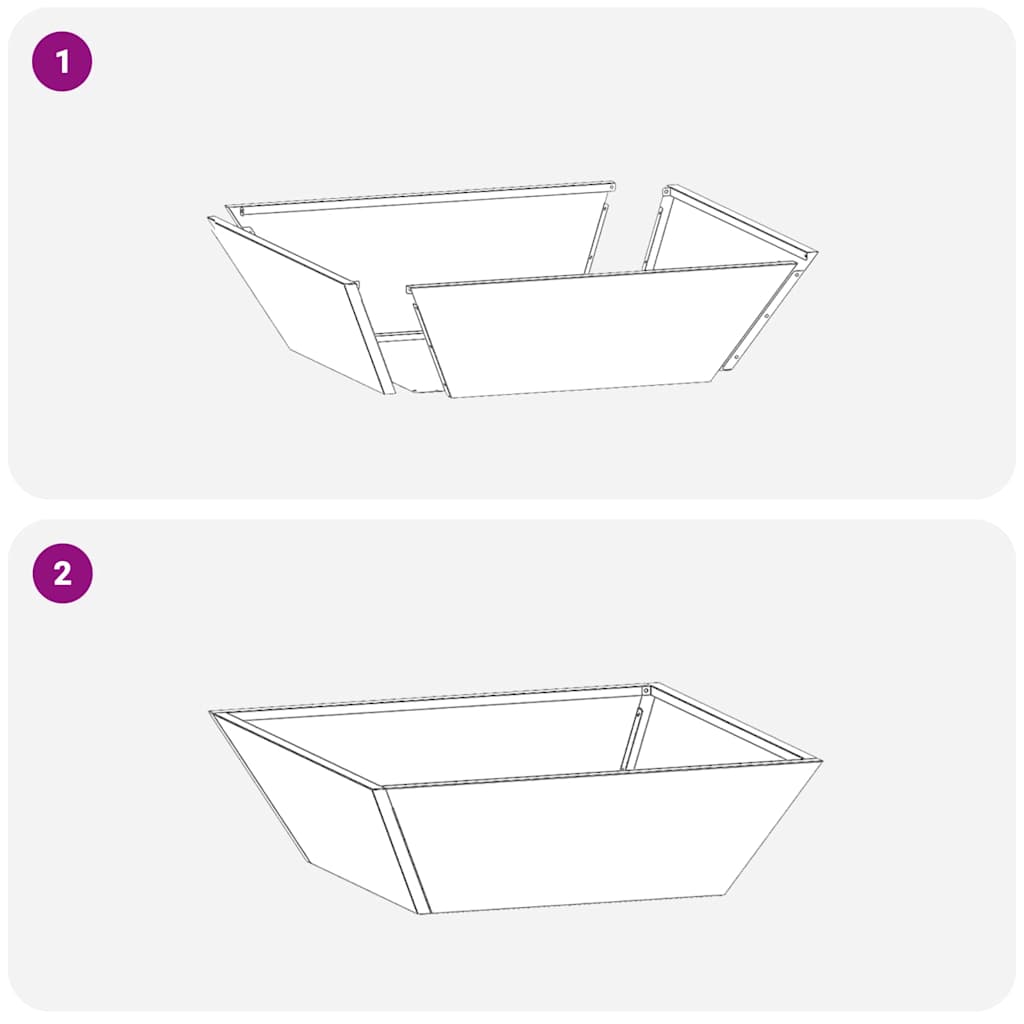 Garden Planter 5 pcs Anthracite 50 x 50 x 15 cm