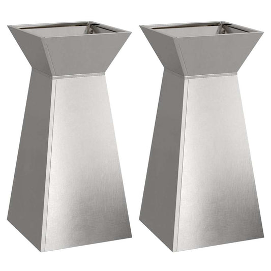 Pillar Planter 2 pcs Silver 35 x 35 x 73 cm Stainless Steel