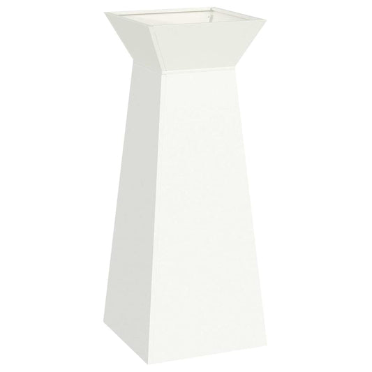 Pillar Planter White 40 x 40 x 100 cm Cold-rolled Steel