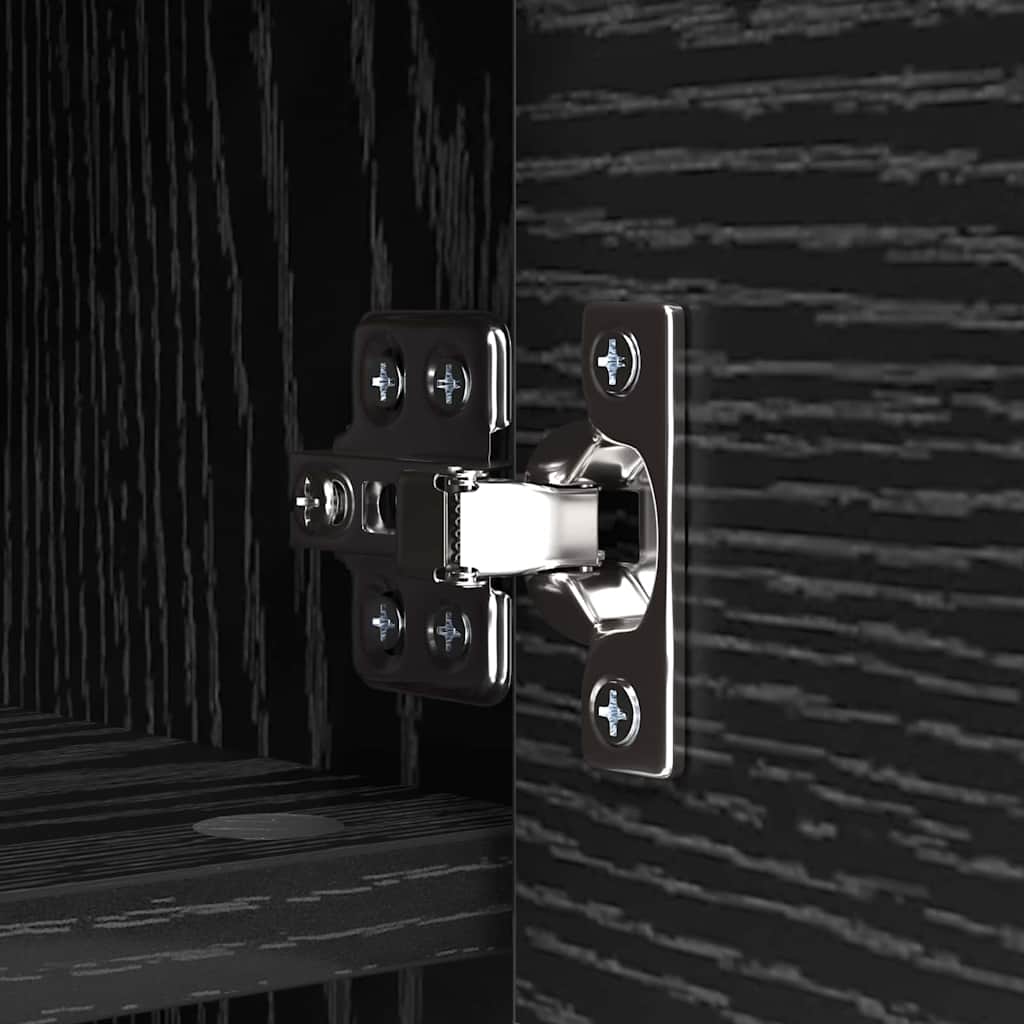 Wall-Mounted Coat Rack Wall-Mounted Black Oak 50 x 20 x 30 cm